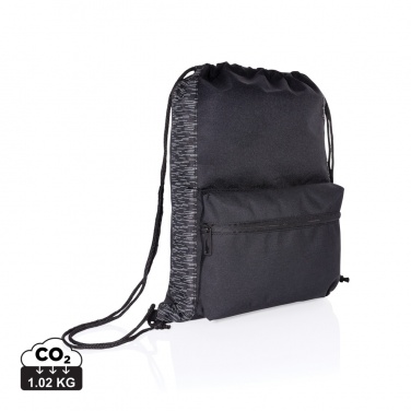Logotrade advertising product picture of: AWARE™ RPET Reflective drawstring backpack