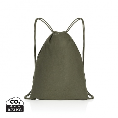 Logo trade corporate gifts picture of: Impact AWARE™ recycled cotton drawstring backpack 145g