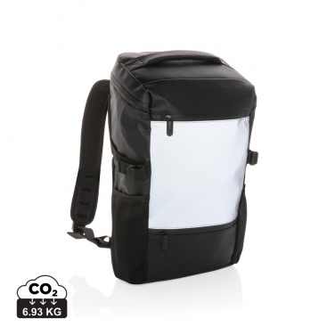 Logo trade corporate gifts image of: PU high visibility easy access 15.6" laptop backpack