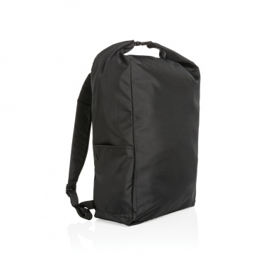 Logo trade business gifts image of: Impact AWARE™ RPET lightweight rolltop backpack