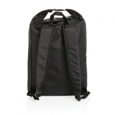 Logo trade business gift photo of: Impact AWARE™ RPET lightweight rolltop backpack