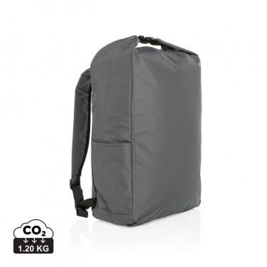 Logo trade business gifts image of: Impact AWARE™ RPET lightweight rolltop backpack