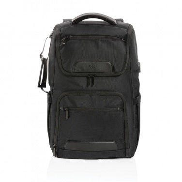 Logo trade promotional gifts picture of: Swiss Peak AWARE™ RPET Voyager 15.6" laptop backpack