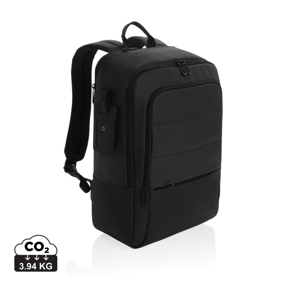 Logotrade corporate gift picture of: Armond AWARE™ RPET 15.6 inch deluxe laptop backpack