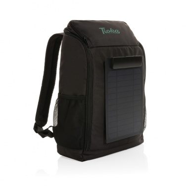 Logotrade promotional items photo of: Pedro AWARE™ RPET deluxe backpack with 5W solar panel