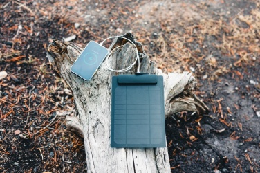 Logo trade promotional products image of: Pedro AWARE™ RPET deluxe backpack with 5W solar panel