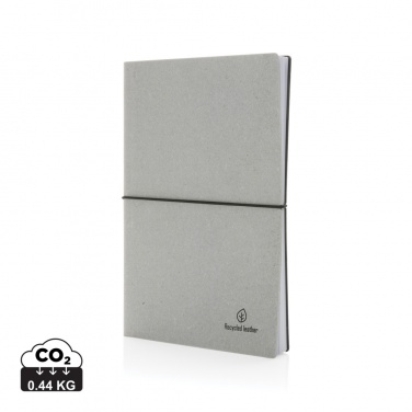 Logo trade promotional gifts picture of: A5 recycled leather notebook