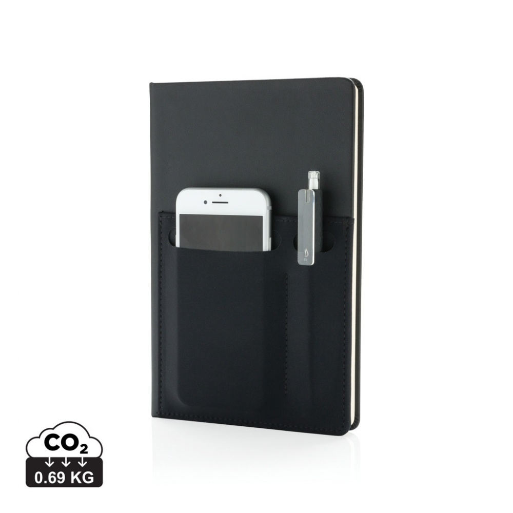 Logo trade promotional product photo of: A5 Deluxe notebook with smart pockets