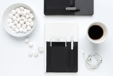 Logo trade advertising products image of: A5 Deluxe notebook with smart pockets