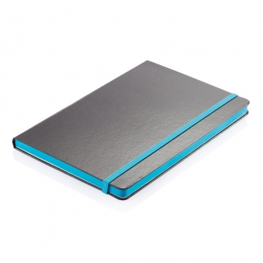 Logo trade promotional item photo of: Deluxe hardcover A5 notebook with coloured side