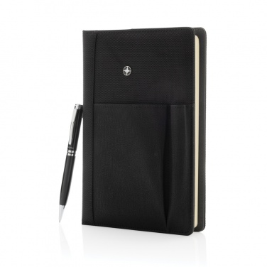 Logo trade promotional product photo of: Refillable notebook and pen set