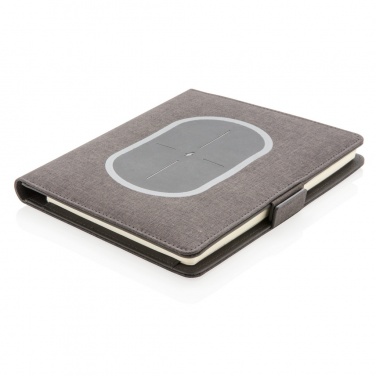 Logo trade corporate gifts image of: Air 5W wireless charging notebook cover A5