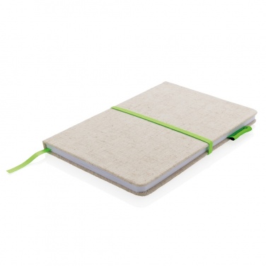 Logo trade promotional giveaway photo of: A5 jute notebook