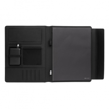 Logotrade promotional merchandise image of: Fiko 5W wireless charging portfolio A4 with powerbank