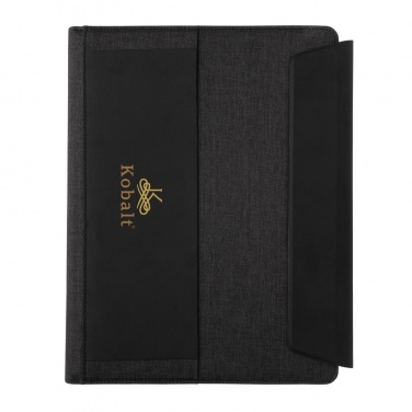 Logotrade promotional product picture of: Fiko 5W wireless charging portfolio A4 with powerbank