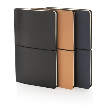 Logo trade promotional products image of: Modern deluxe softcover A5 notebook