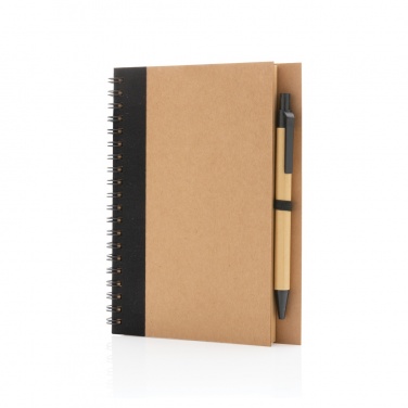 Logotrade business gifts photo of: Kraft spiral notebook with pen