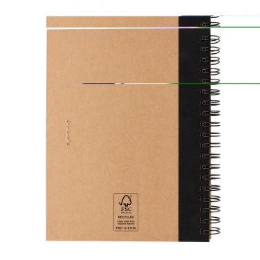 Logo trade corporate gifts picture of: Kraft spiral notebook with pen