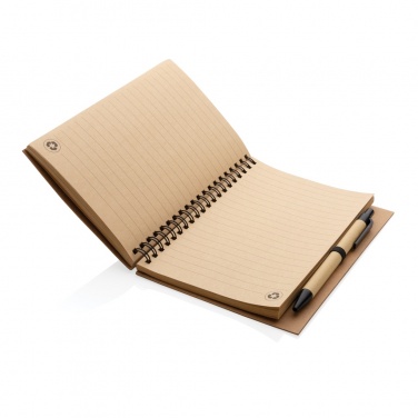 Logotrade promotional giveaways photo of: Kraft spiral notebook with pen