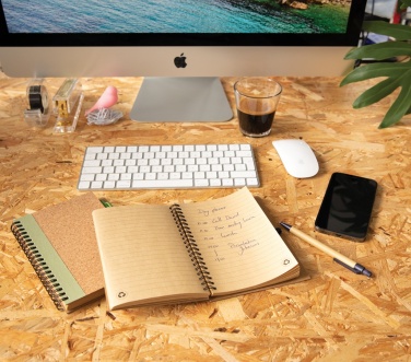 Logotrade promotional gifts photo of: Cork spiral notebook with pen