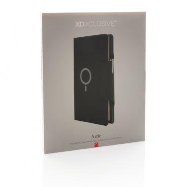 Logotrade promotional item picture of: Artic Magnetic 10W wireless charging A4 portfolio