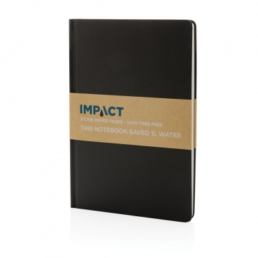 Logo trade corporate gifts picture of: A5 Impact stone paper hardcover notebook