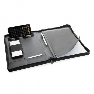 Logo trade promotional gifts image of: RCS rPU deluxe tech portfolio with zipper