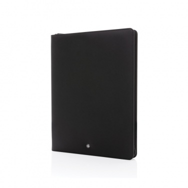 Logo trade promotional gifts image of: Swiss Peak Heritage RCS rPU A4 portfolio with zipper