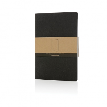 Logo trade advertising products picture of: Salton A5 GRS certified recycled paper notebook