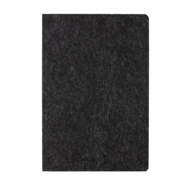 Logo trade corporate gifts image of: Phrase GRS certified recycled felt A5 notebook