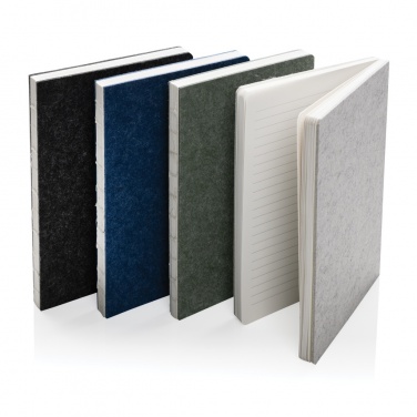 Logo trade promotional merchandise photo of: Phrase GRS certified recycled felt A5 notebook