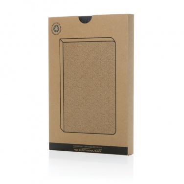 Logo trade promotional products picture of: Phrase GRS certified recycled felt A5 notebook