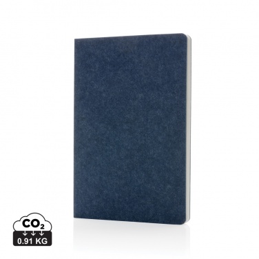 Logo trade corporate gifts picture of: Phrase GRS certified recycled felt A5 notebook