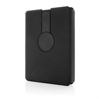 Logotrade corporate gift image of: Swiss Peak RCS rePU notebook with 2-in-1 wireless charger