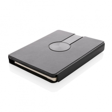 Logo trade promotional products picture of: Swiss Peak RCS rePU notebook with 2-in-1 wireless charger
