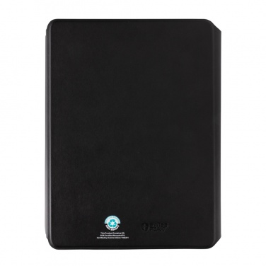 Logotrade corporate gift picture of: Swiss Peak RCS rePU notebook with 2-in-1 wireless charger