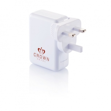 Logo trade promotional giveaway photo of: Travel plug with 4 USB ports