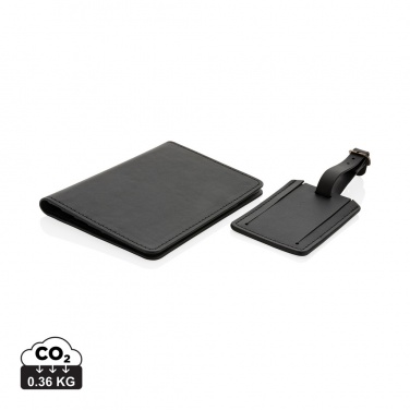 Logo trade advertising products image of: Swiss Peak GRS recycled PU travel gift set