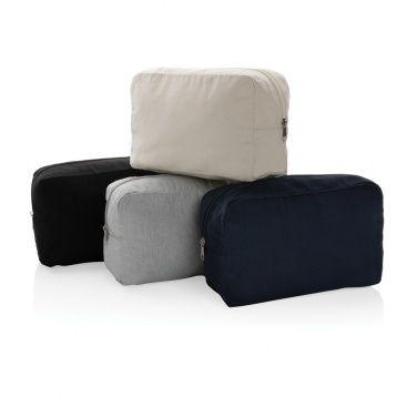 Logo trade advertising products image of: Impact Aware™ 285 gsm rcanvas toiletry bag undyed