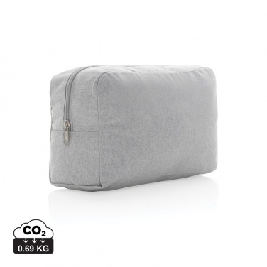 Logo trade promotional gifts picture of: Impact Aware™ 285 gsm rcanvas toiletry bag undyed