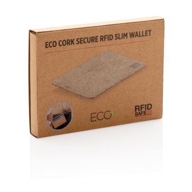 Logotrade promotional item image of: Cork secure RFID slim wallet