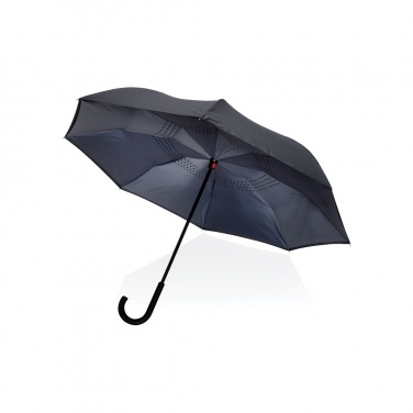 Logo trade business gift photo of: 23" Impact AWARE™ RPET 190T reversible umbrella
