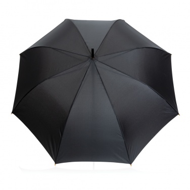 Logotrade advertising product image of: 27" Impact AWARE™ RPET 190T auto open bamboo umbrella