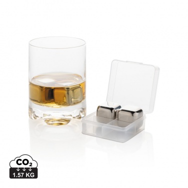 Logotrade promotional merchandise image of: Re-usable stainless steel ice cubes 4pc