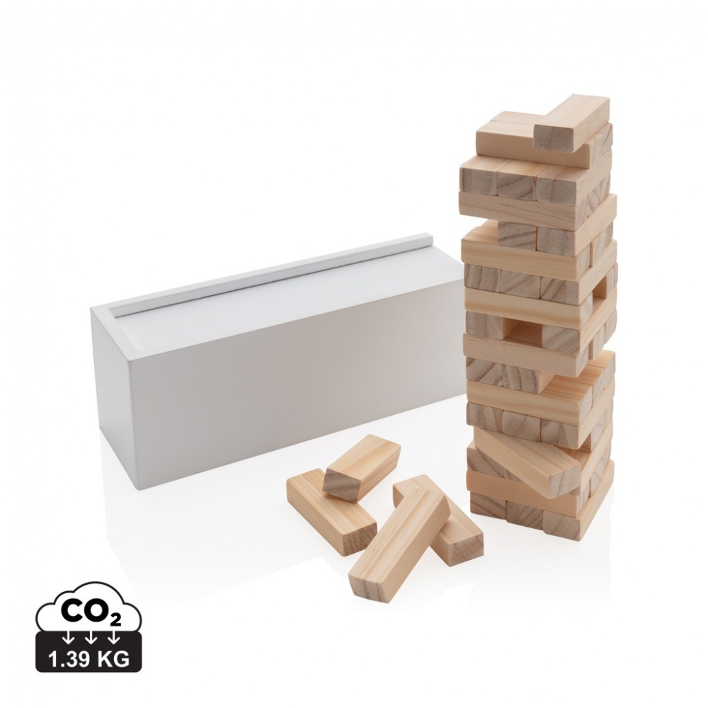 Logotrade corporate gift picture of: Deluxe tumbling tower wood block stacking game