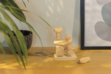 Logotrade business gift image of: Ukiyo Crios wooden balancing rocks in pouch