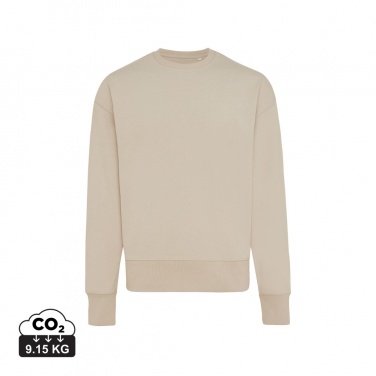 Logo trade corporate gifts image of: Iqoniq Kruger relaxed recycled cotton crew neck