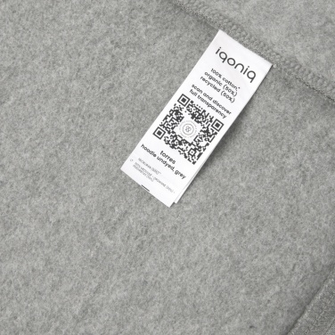 Logo trade promotional merchandise picture of: Iqoniq Torres recycled cotton hoodie undyed