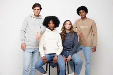 Logotrade advertising product picture of: Iqoniq Torres recycled cotton hoodie undyed