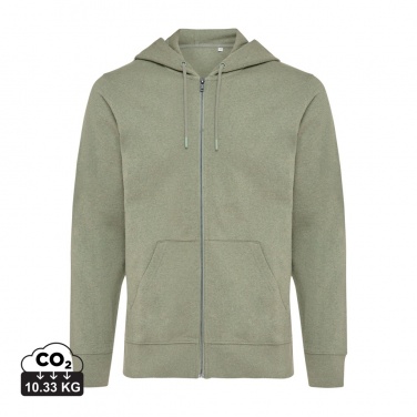 Logo trade corporate gifts picture of: Iqoniq Abisko recycled cotton zip through hoodie